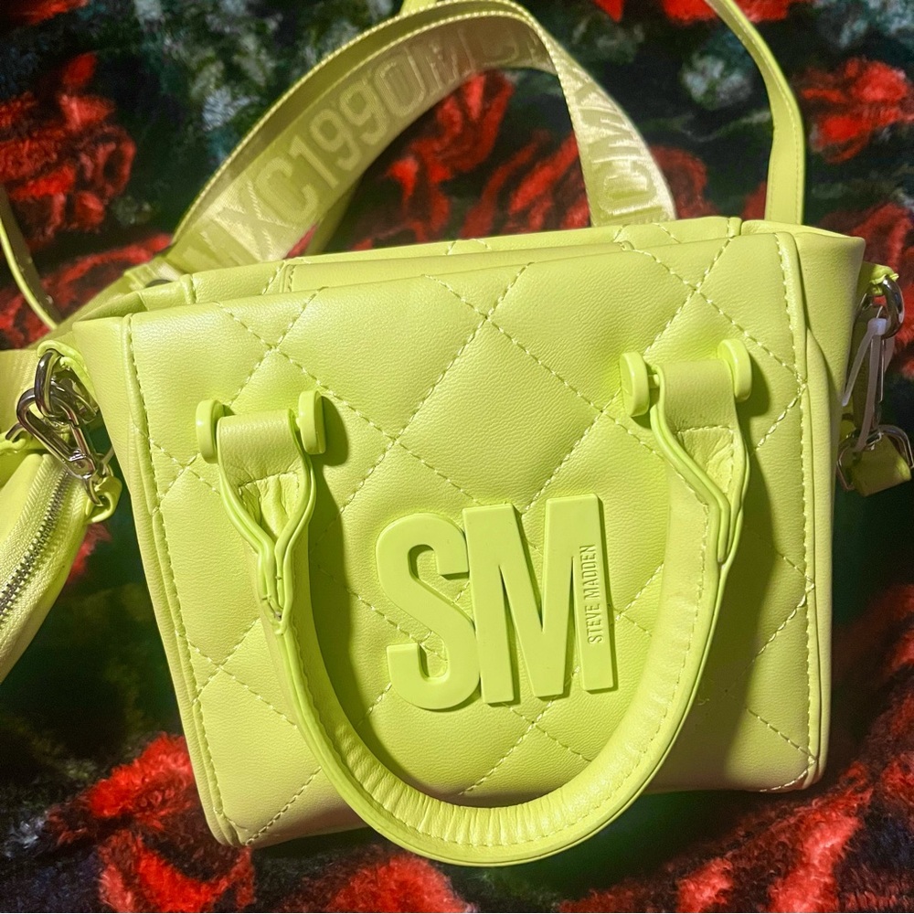 Steve Madden Neon Quilted Mini Bag